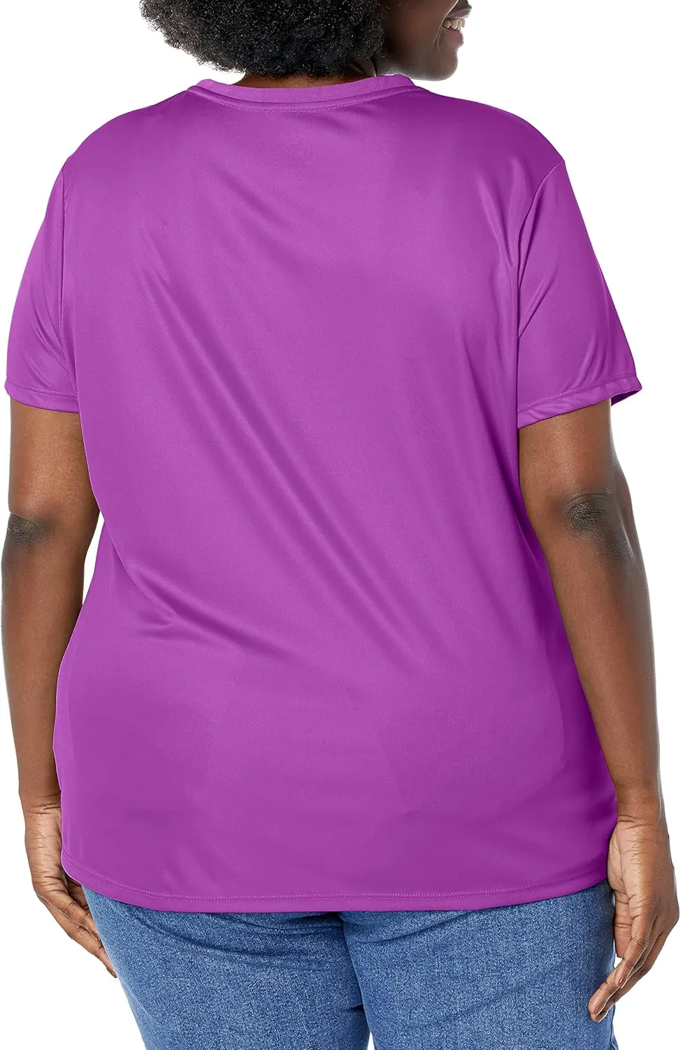 Just My Size Women's Cool Dri V-Neck