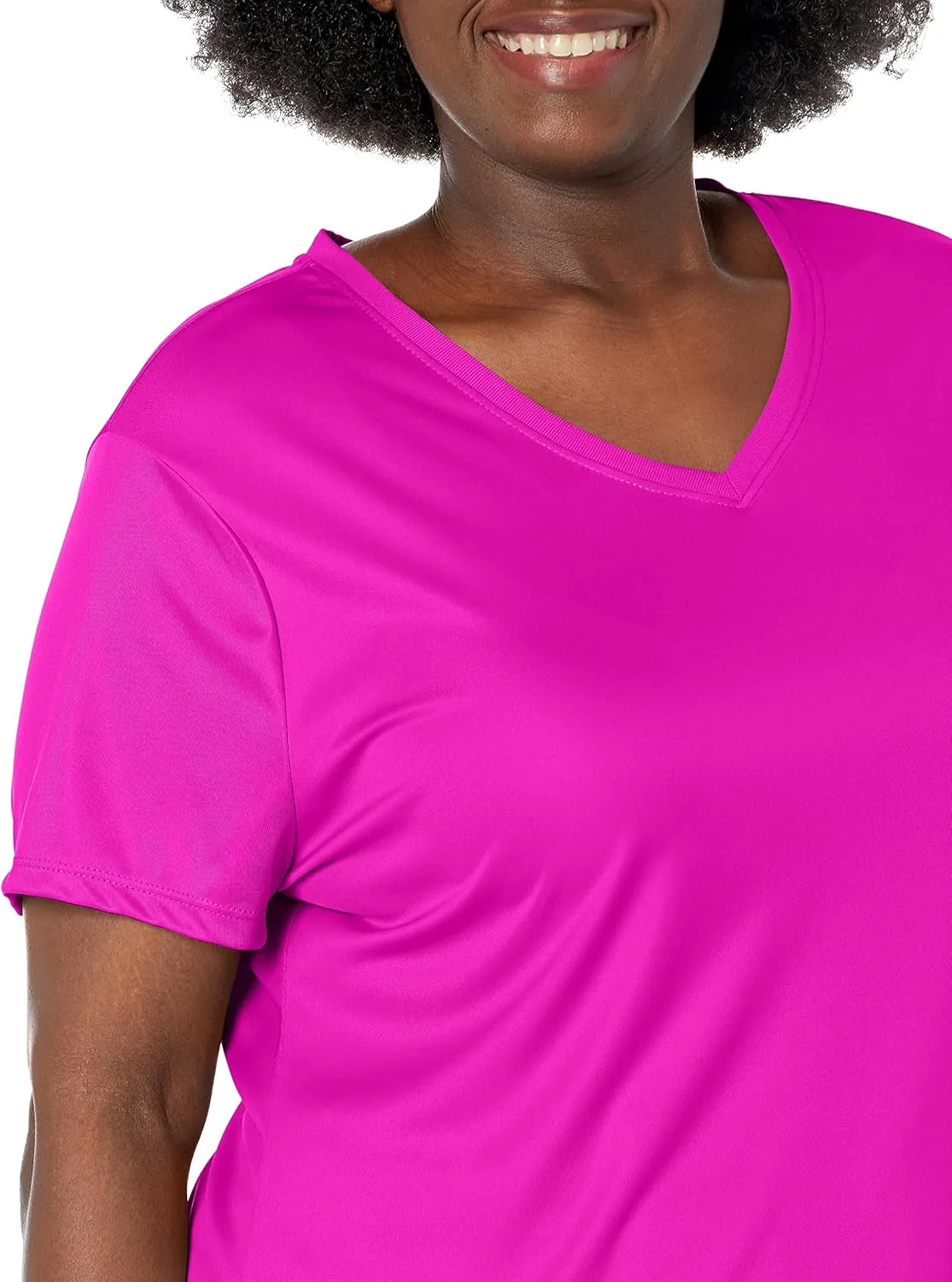 Just My Size Women's Cool Dri V-Neck