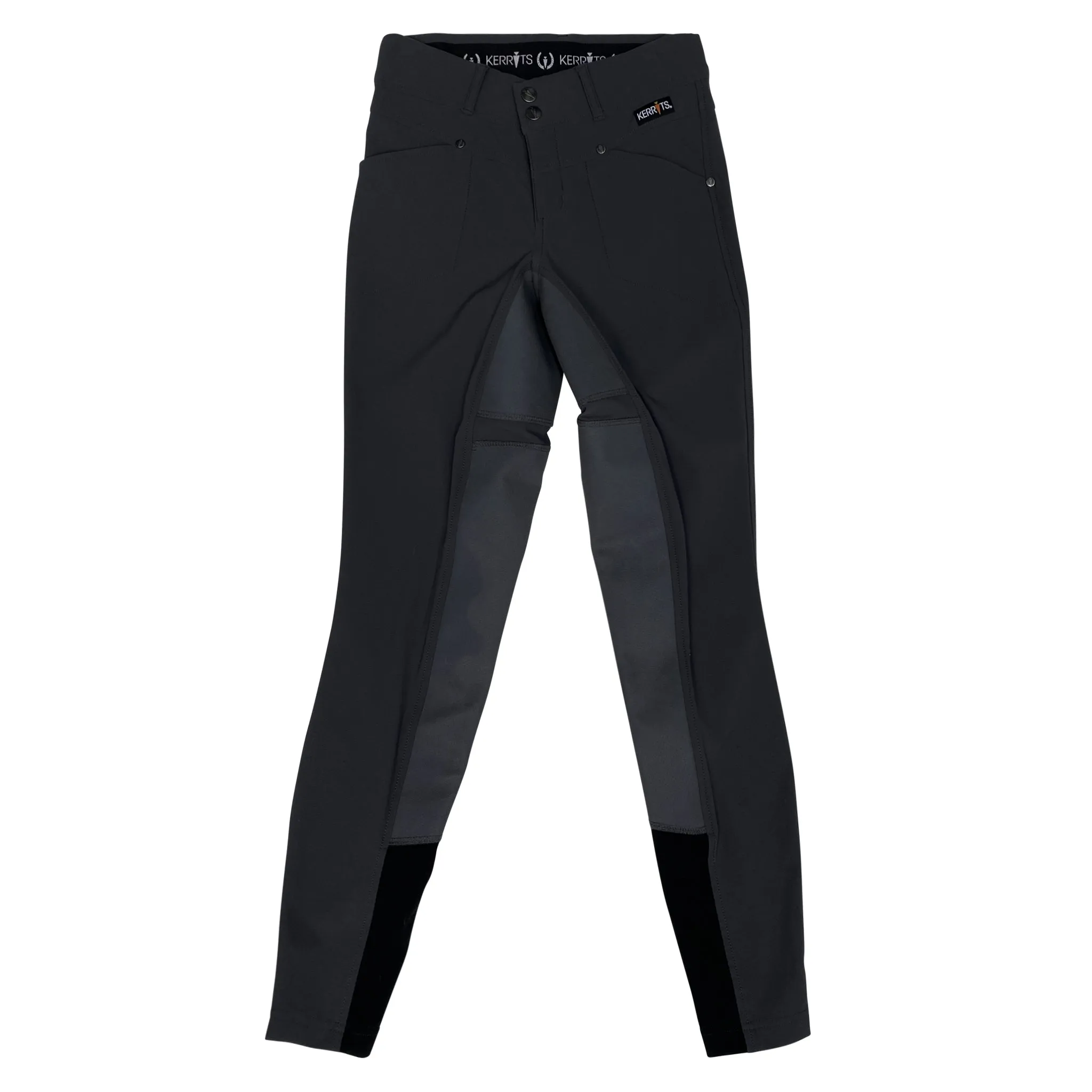 Kerrits 'Crossover' Full Seat Breeches in Grey - Women's Small