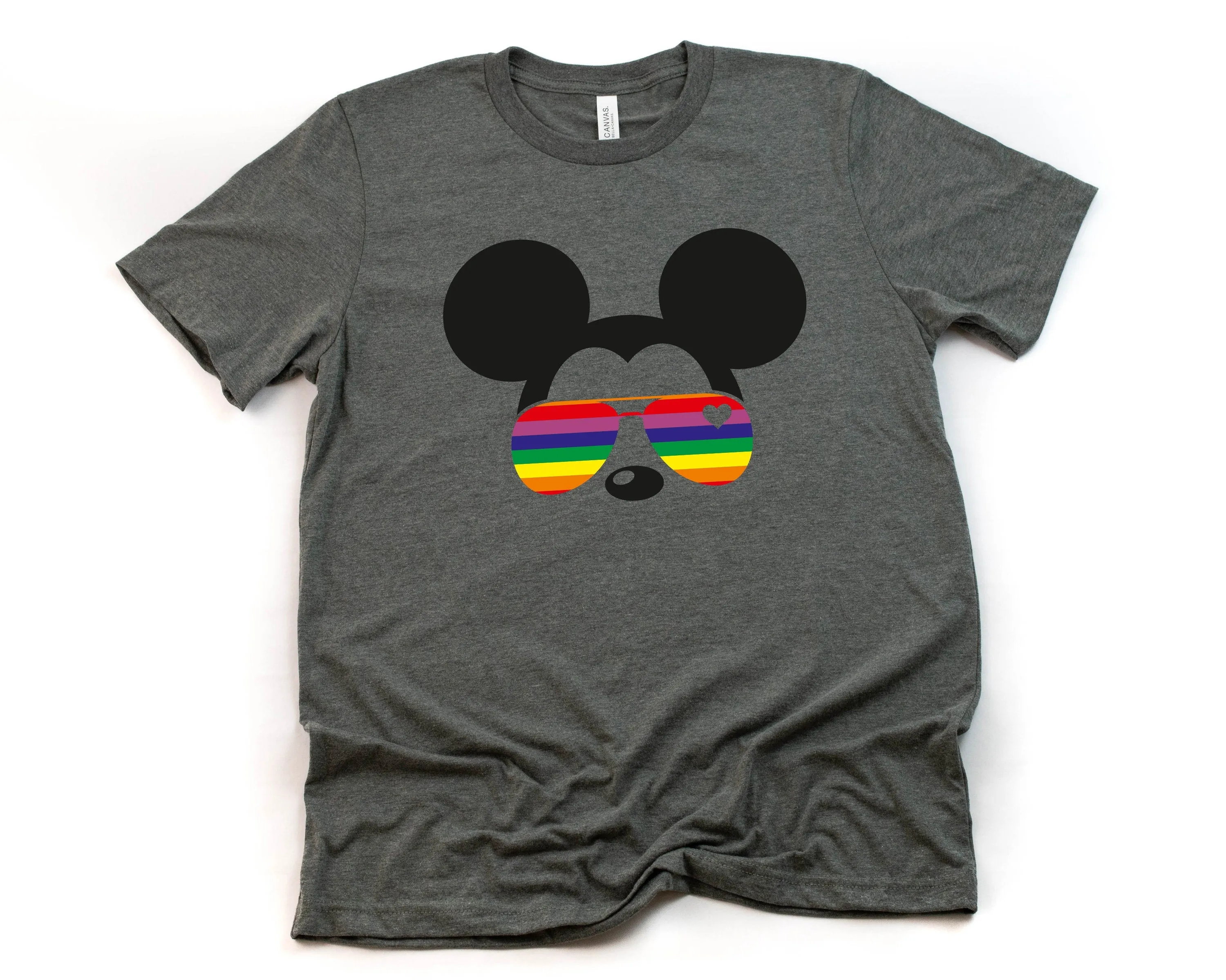 LGBT Gay Pride Mickey Aviator t shirt - Disney Trip Matching Shirts - Mickey Mouse T Shirt - Mickey Rainbow Sunglasses