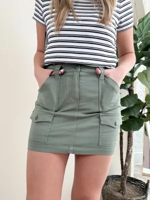 Liverpool Martini Olive Cargo Skort