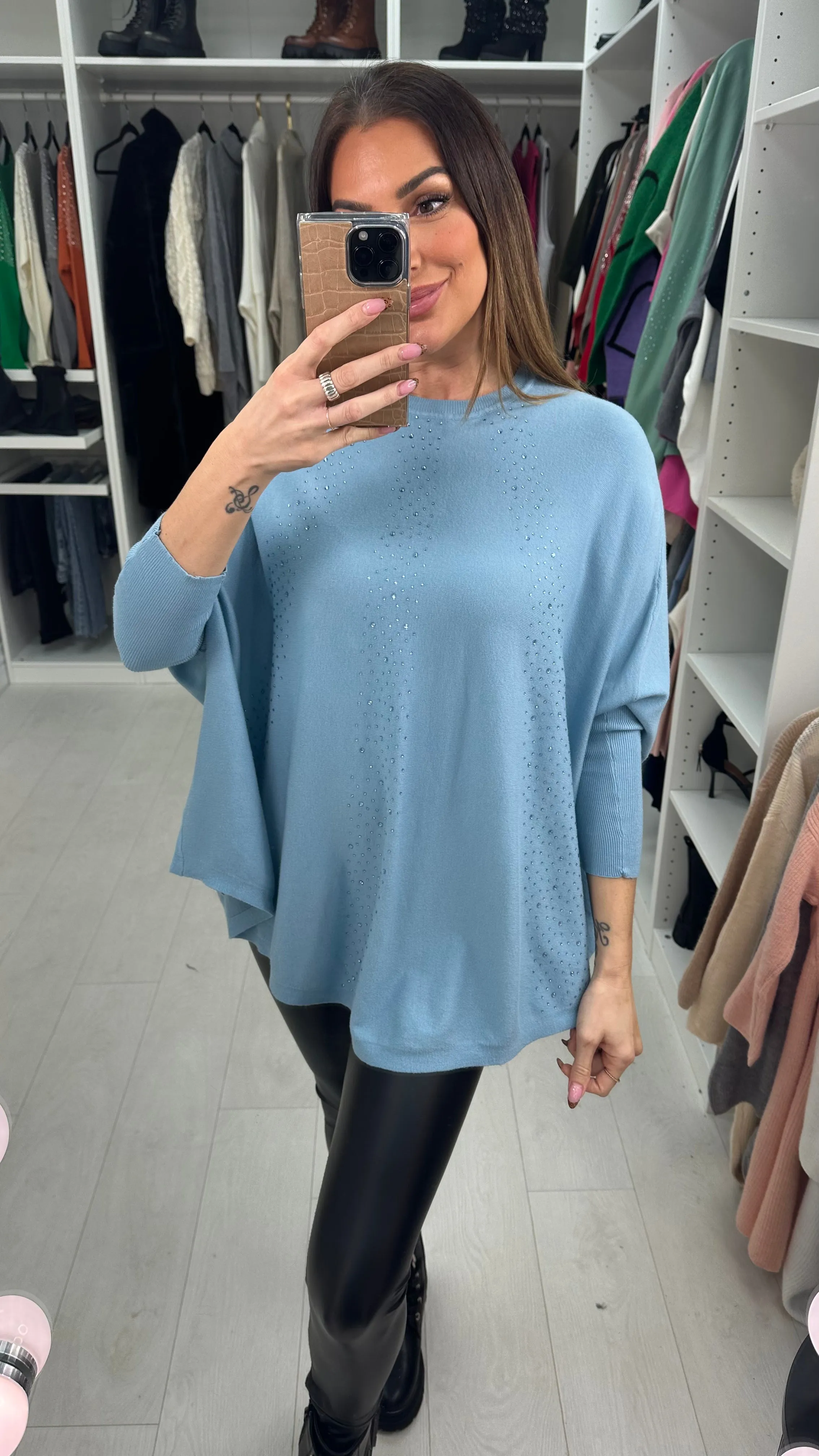 Maguel Diamante Detailed Super Soft Knitted Jumper