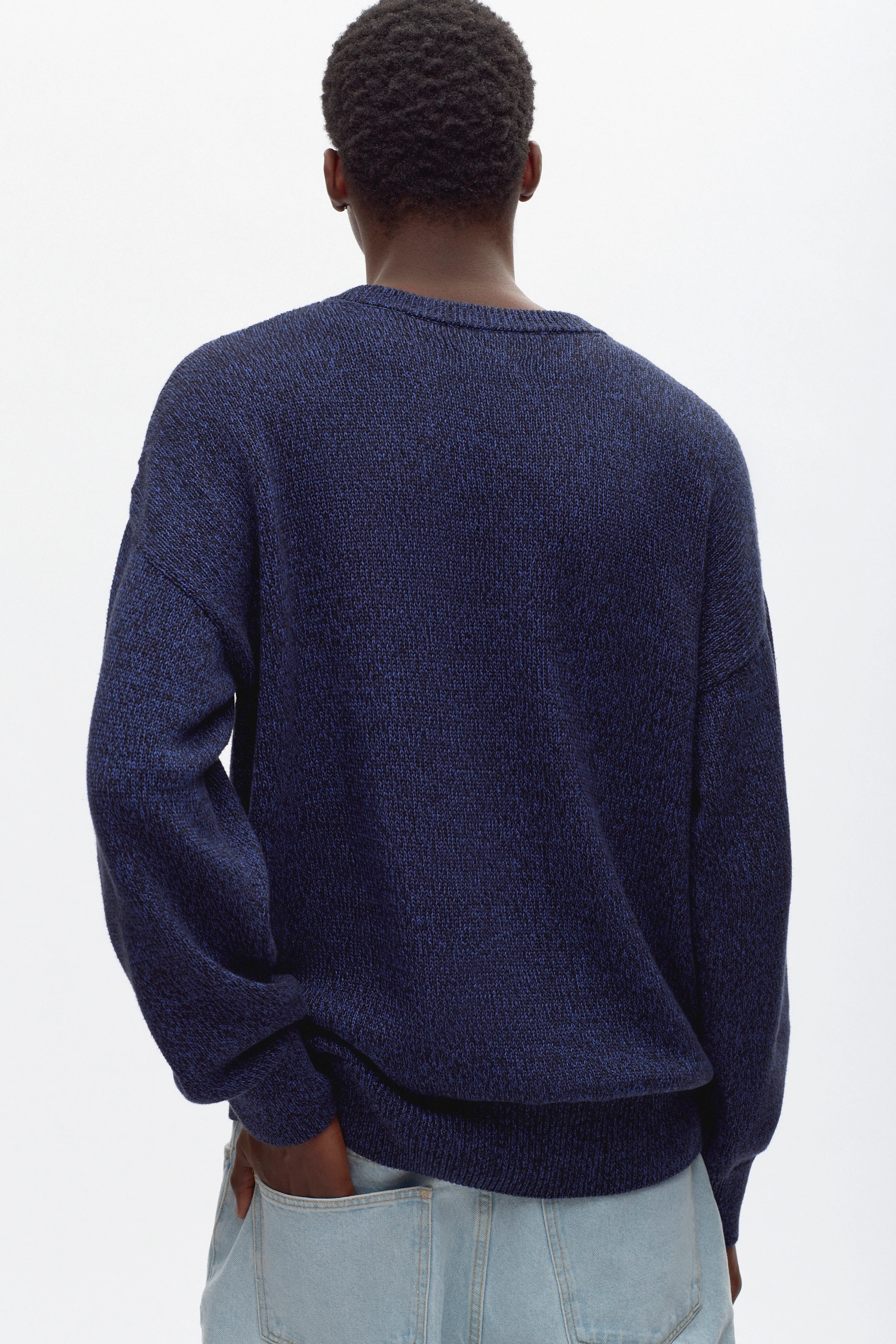 Men's Hamatah Sweater in Blue Lotus Melange