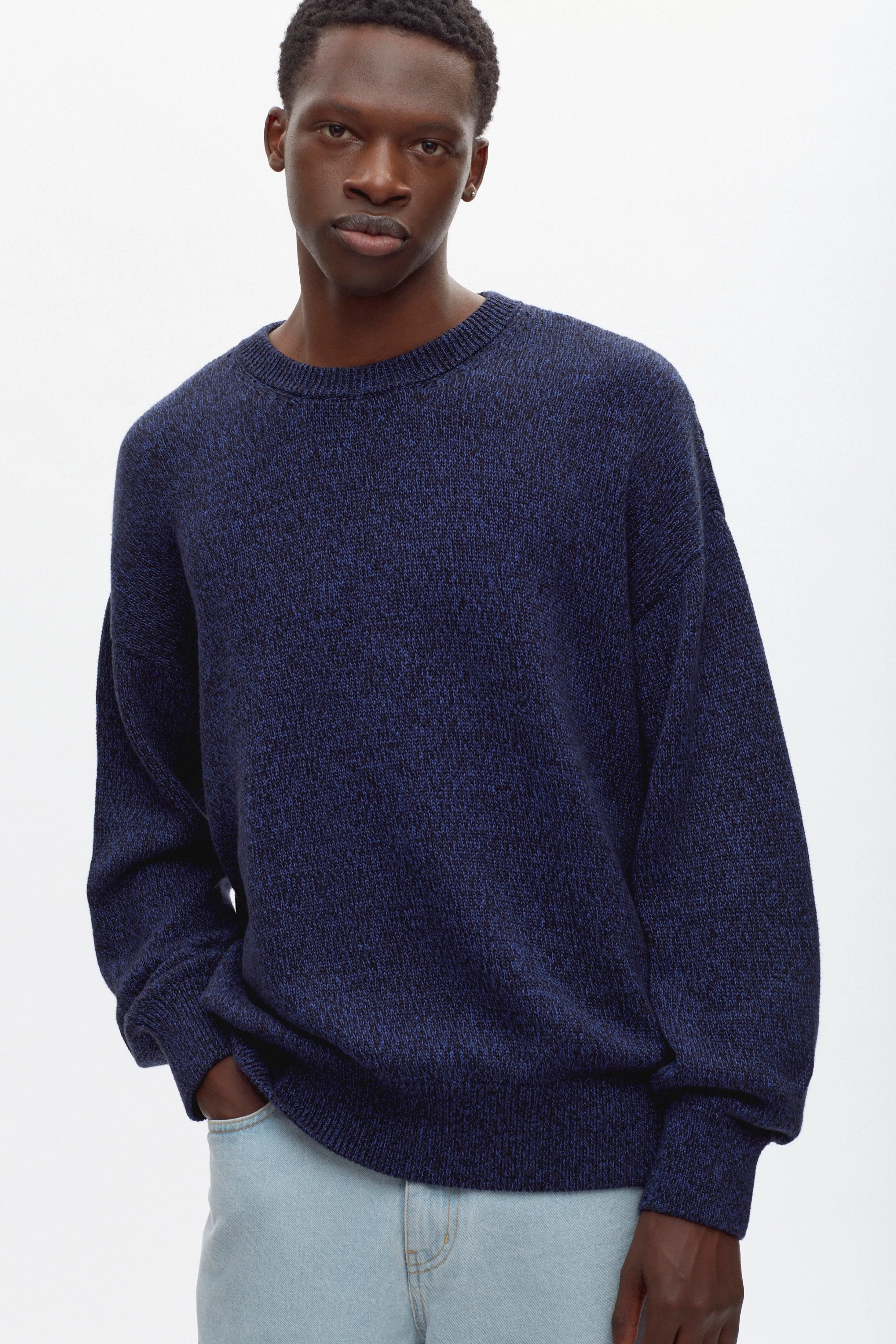 Men's Hamatah Sweater in Blue Lotus Melange