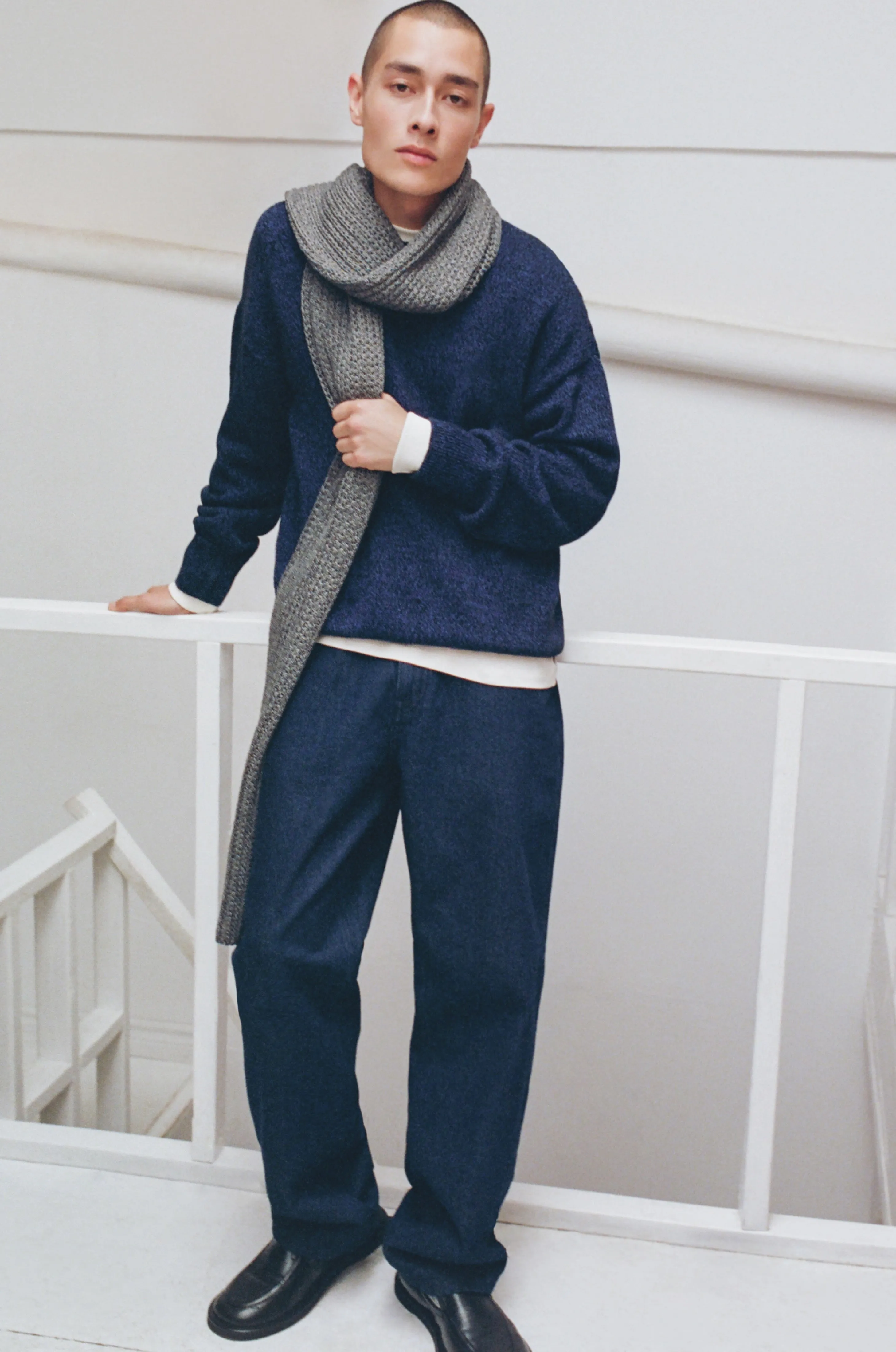 Men's Hamatah Sweater in Blue Lotus Melange