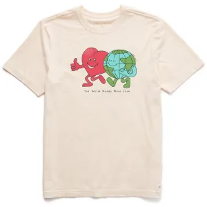 Men's Heart & World Needs More Love Short Sleeve Crusher Tee