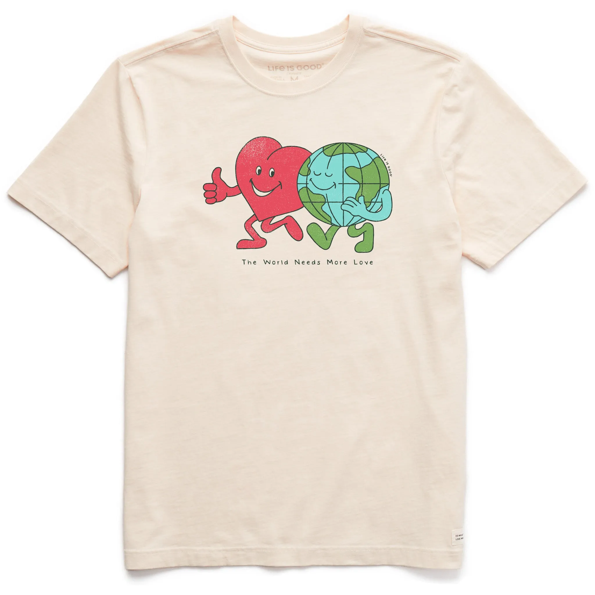 Men's Heart & World Needs More Love Short Sleeve Crusher Tee