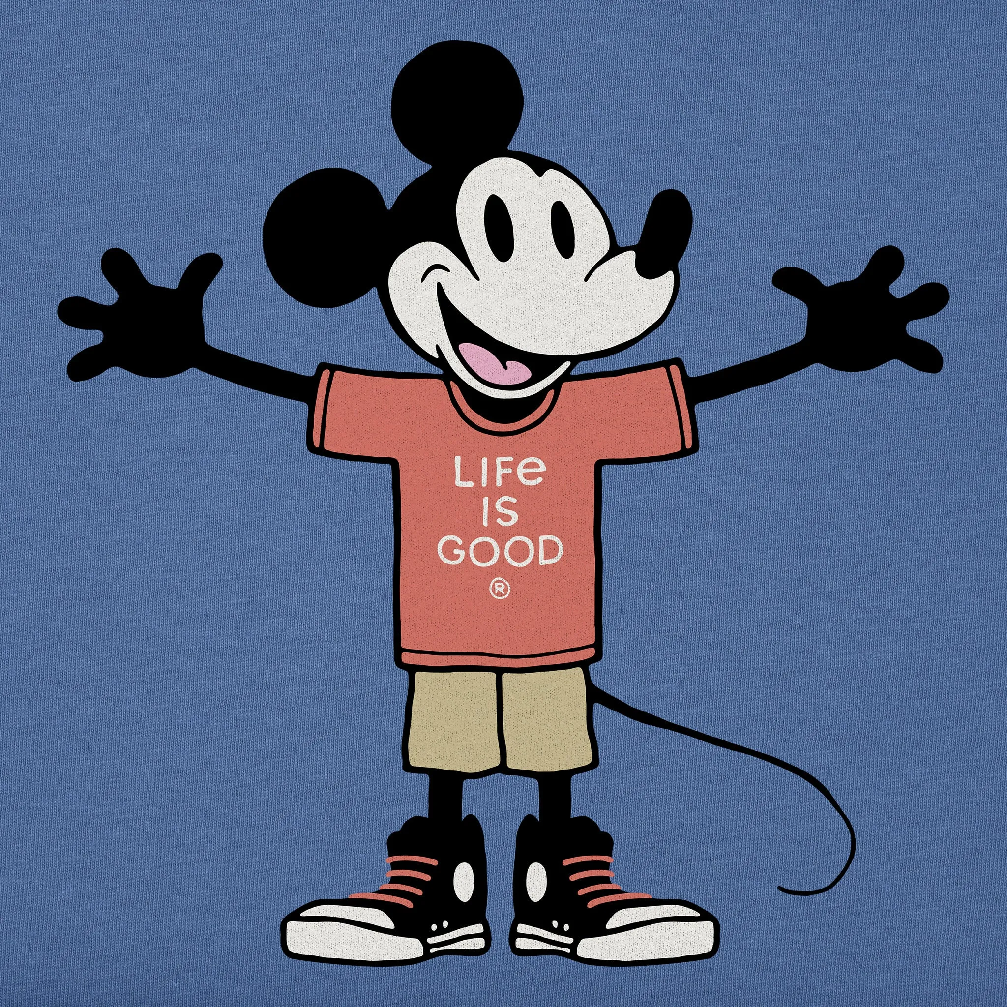 Men's Steamboat Willie Open Arms Short Sleeve Tee