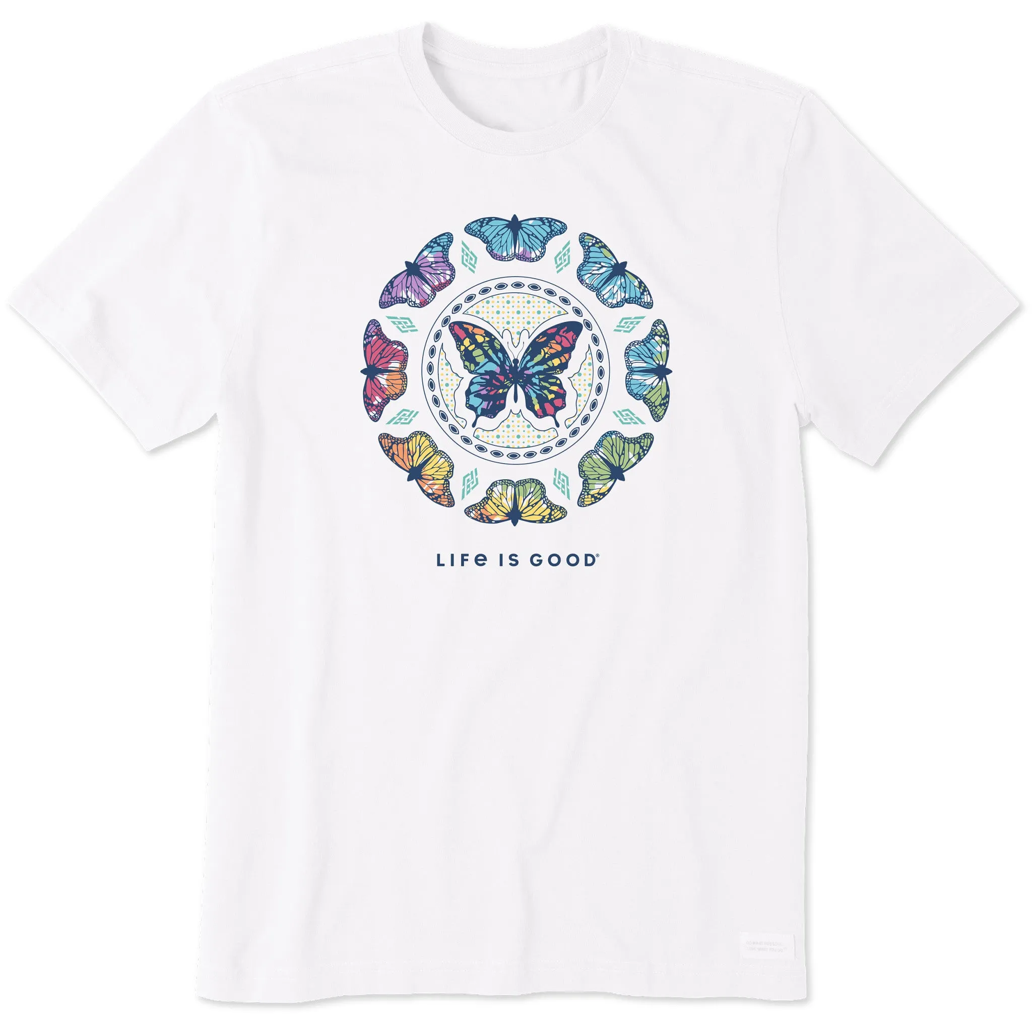 Men's Tie Dye Butterfly Mandala Short Sleeve Tee