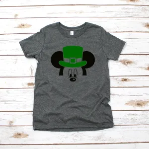Mickey Mouse St. Patrick's Day T Shirt - Kids Disney - Leprechaun Hat _Lucky Mickey Shirt