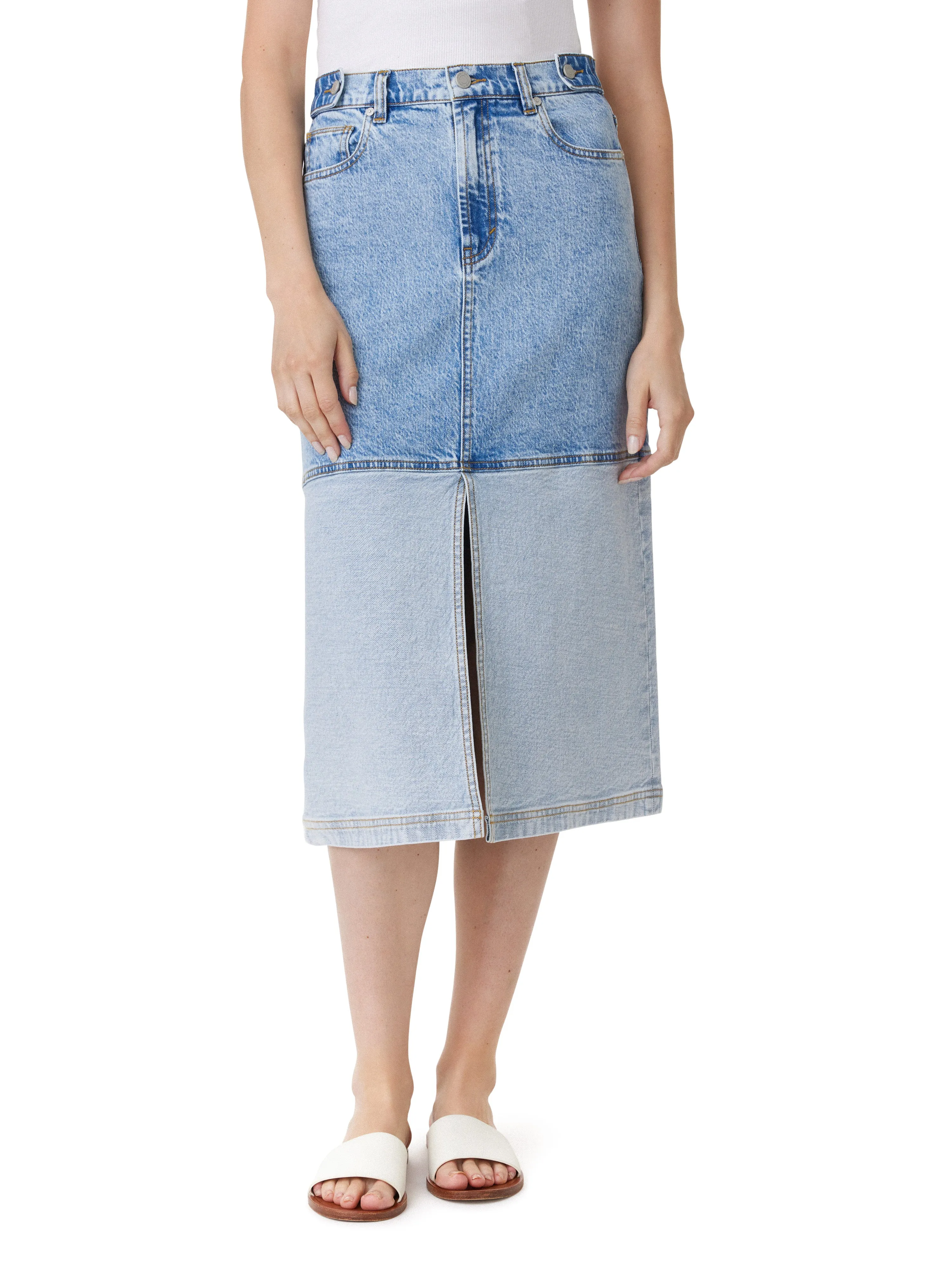 Midi Denim Skirt