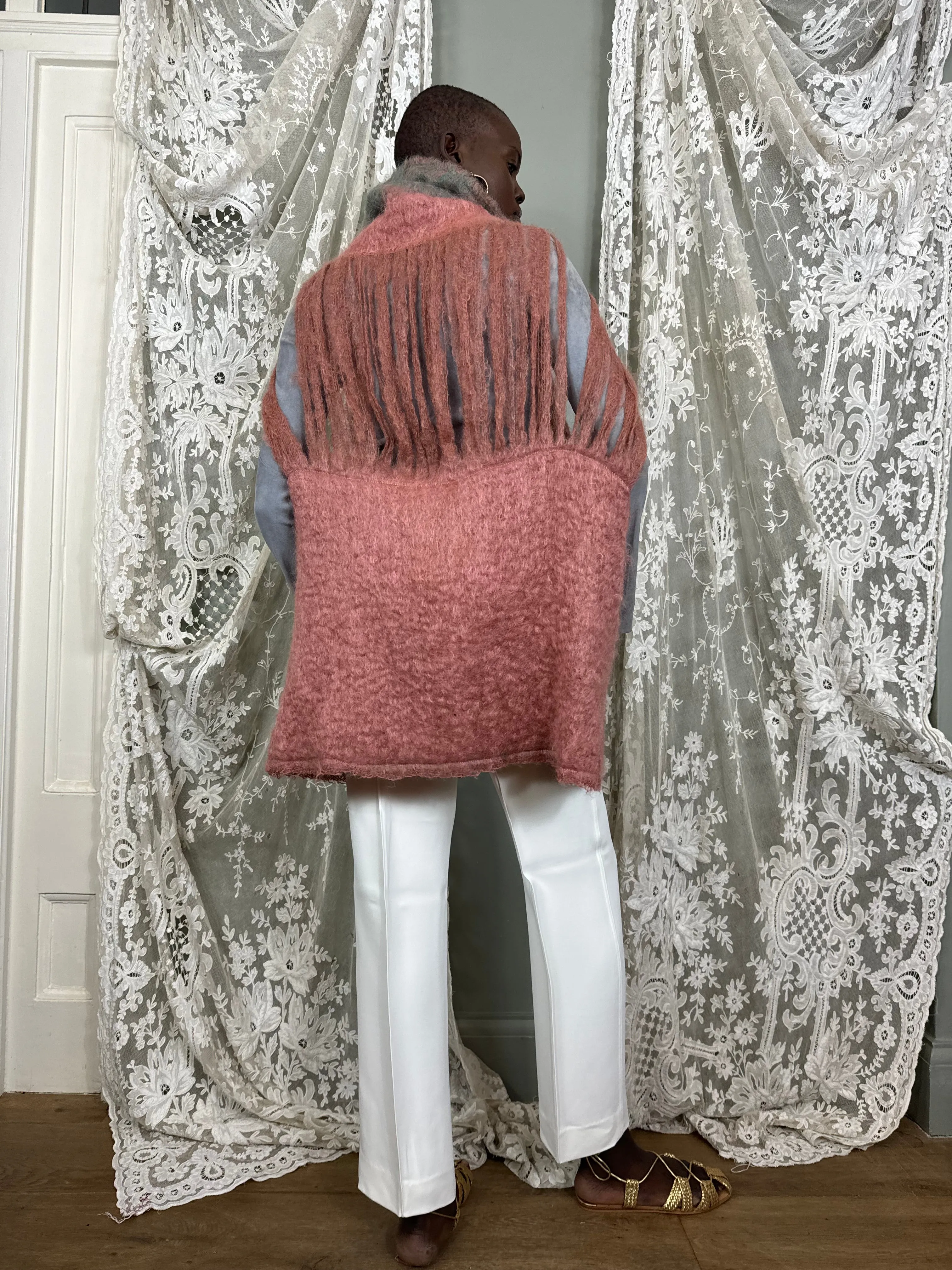Mila, 80s mohair caped jacket