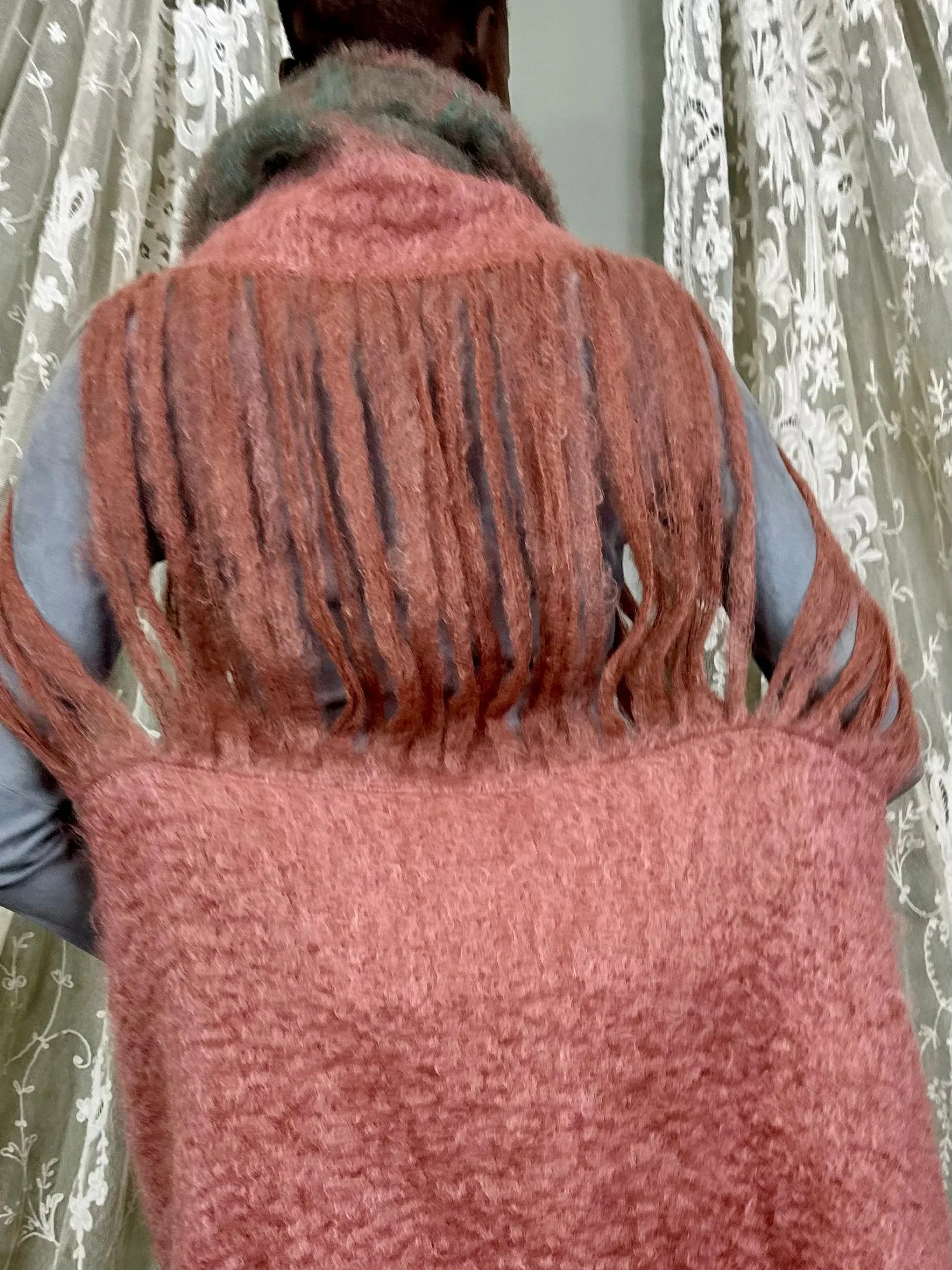 Mila, 80s mohair caped jacket