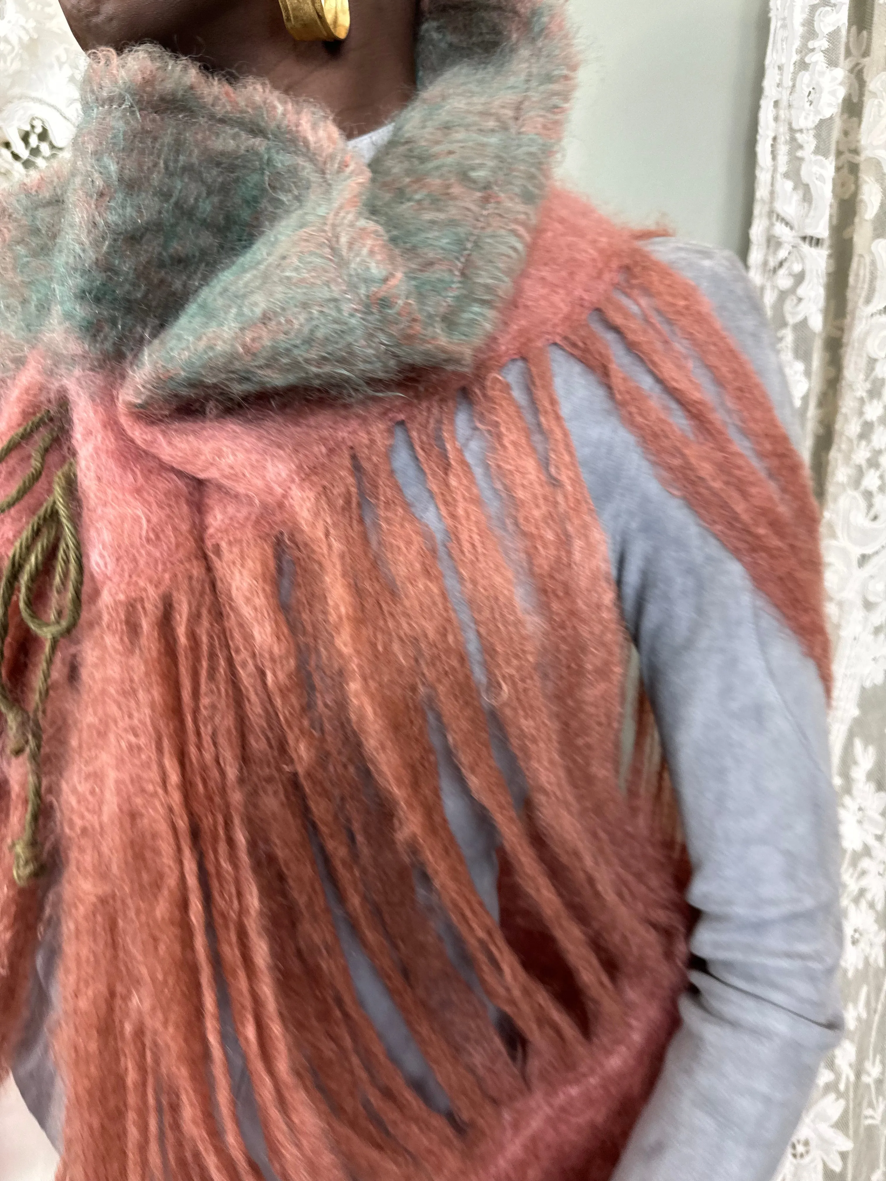 Mila, 80s mohair caped jacket
