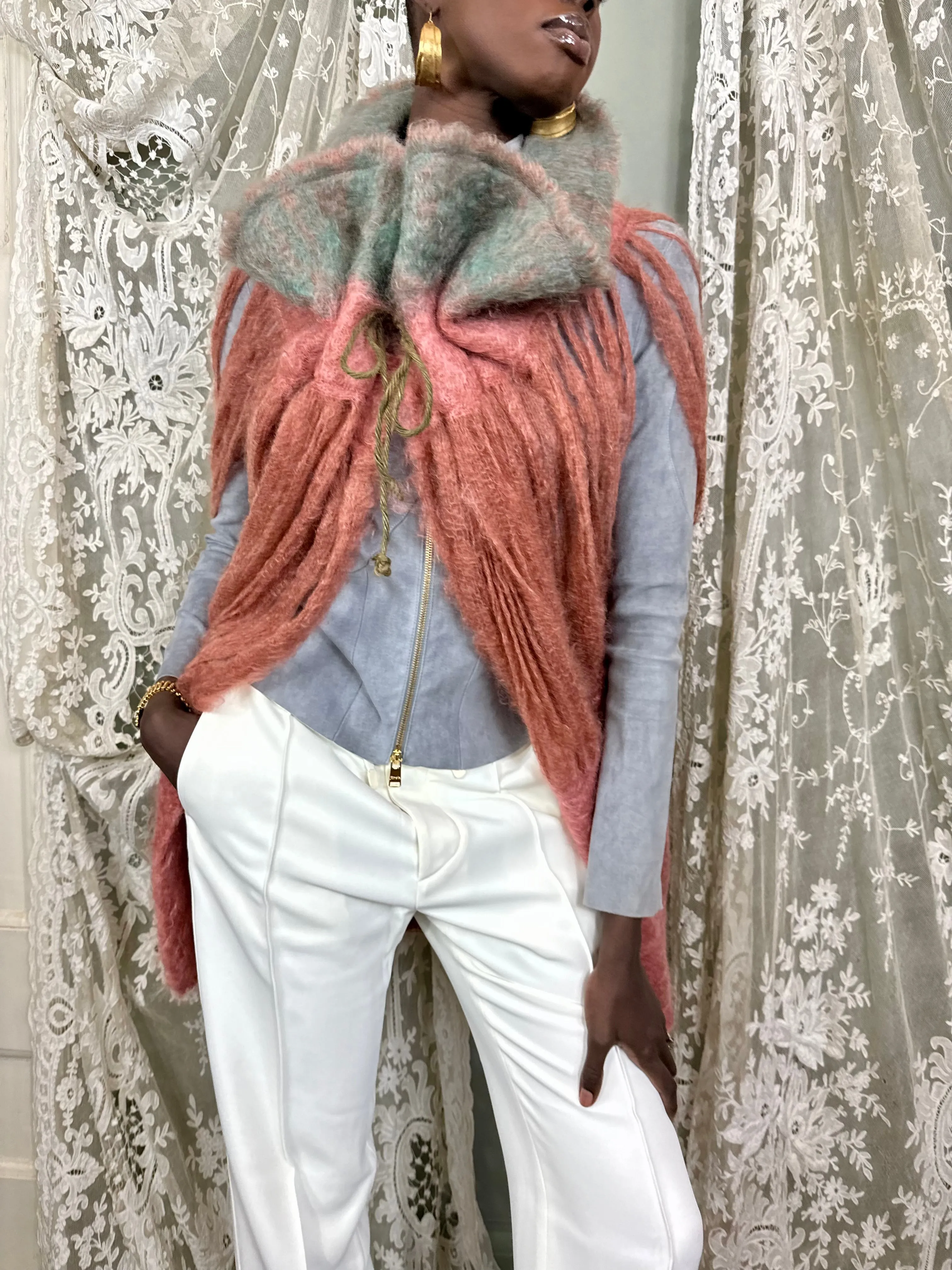 Mila, 80s mohair caped jacket