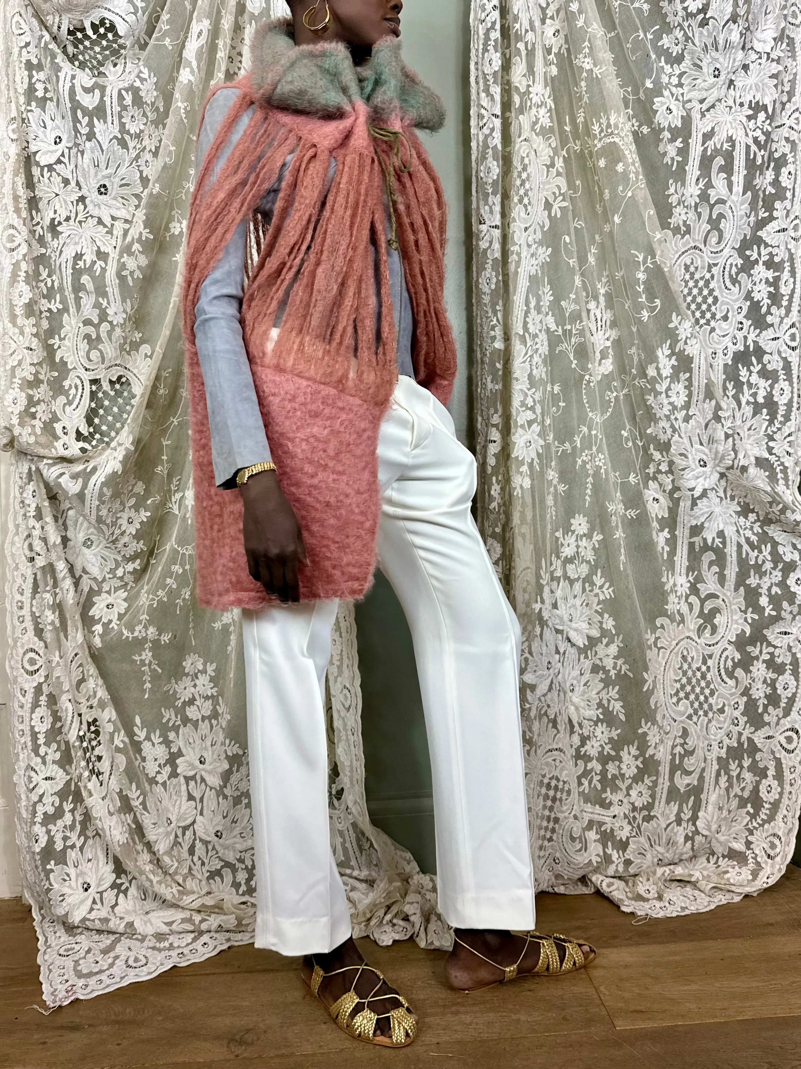 Mila, 80s mohair caped jacket