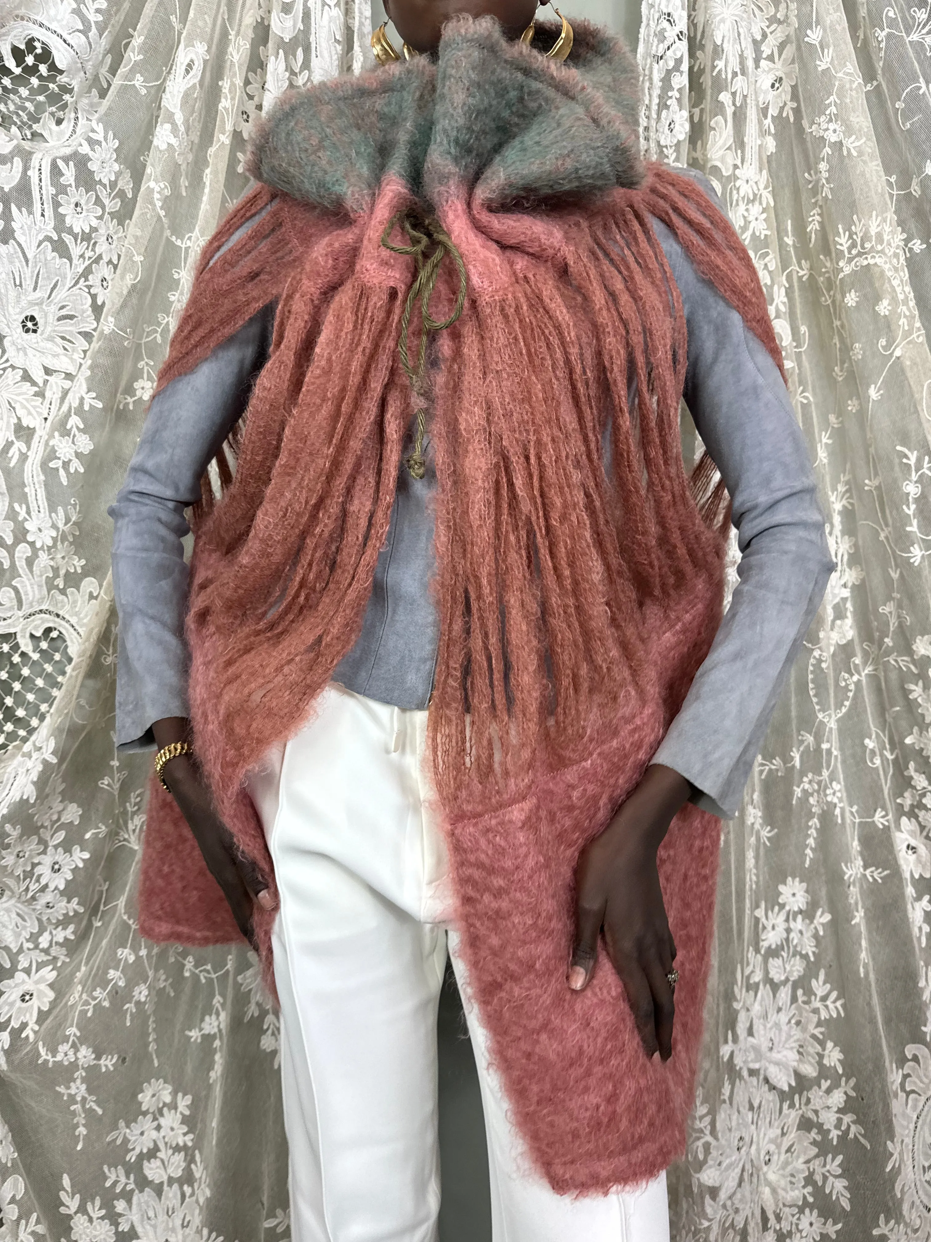 Mila, 80s mohair caped jacket