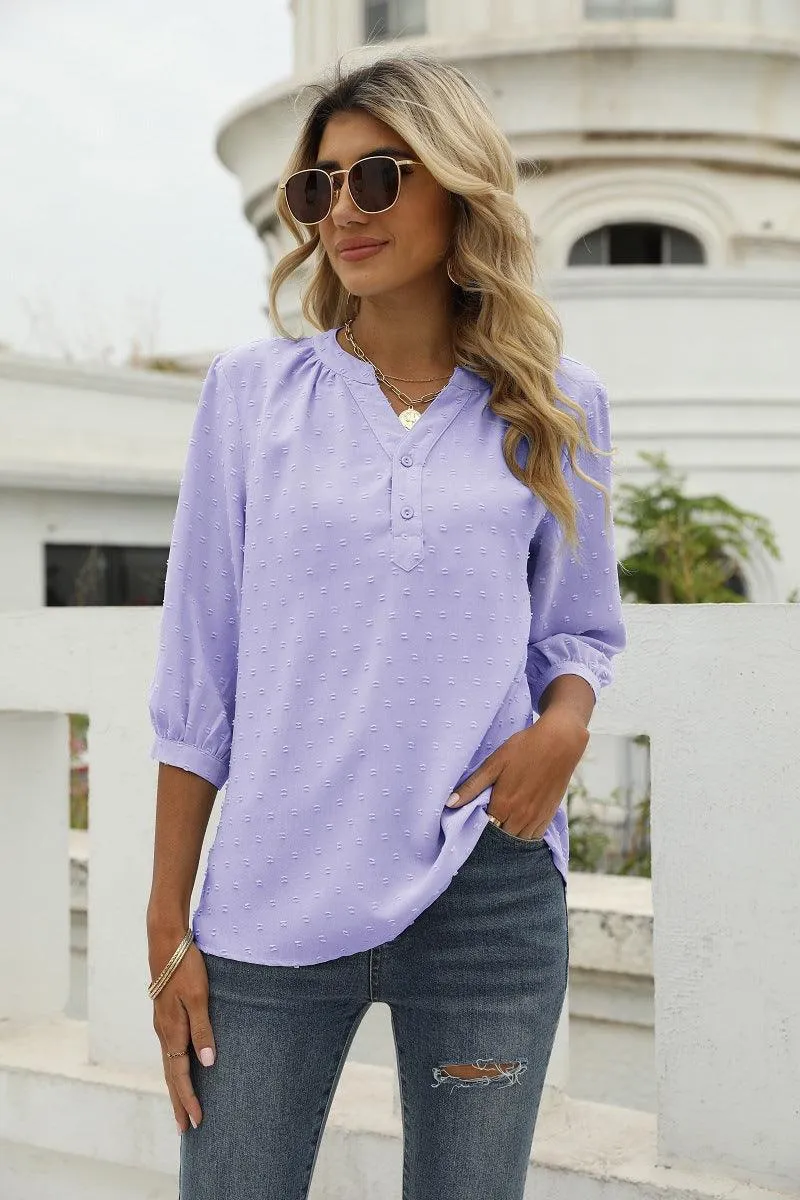 Mindset Is Everything Three Quarter Sleeve Blouse