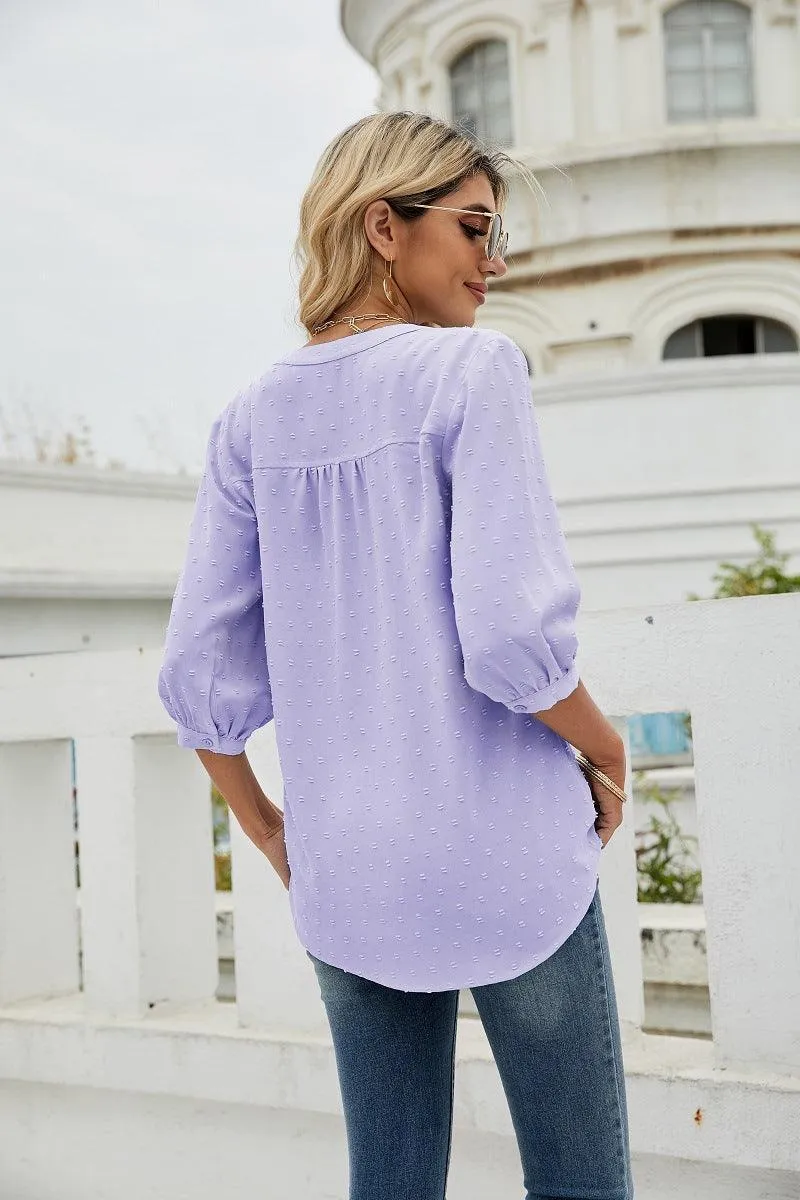 Mindset Is Everything Three Quarter Sleeve Blouse