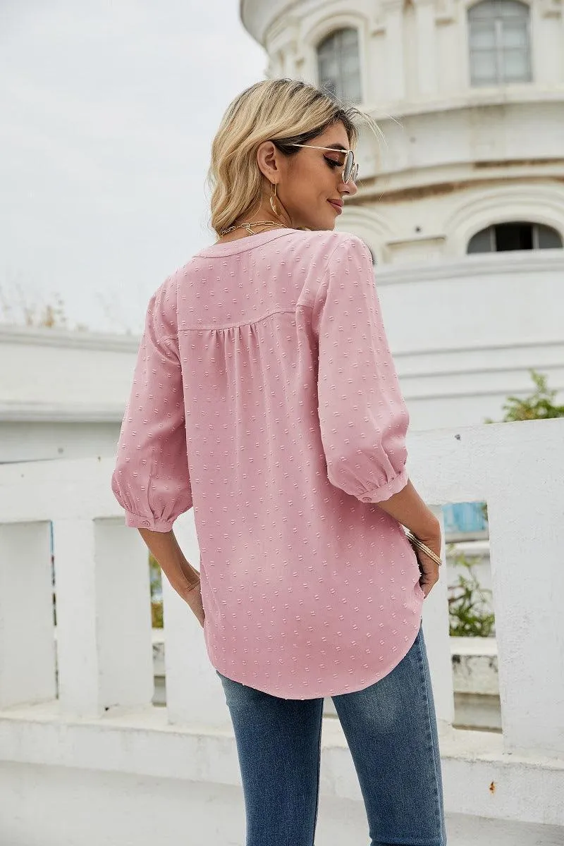 Mindset Is Everything Three Quarter Sleeve Blouse