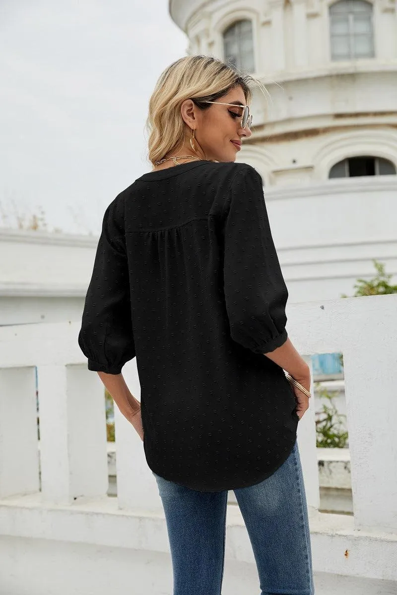 Mindset Is Everything Three Quarter Sleeve Blouse