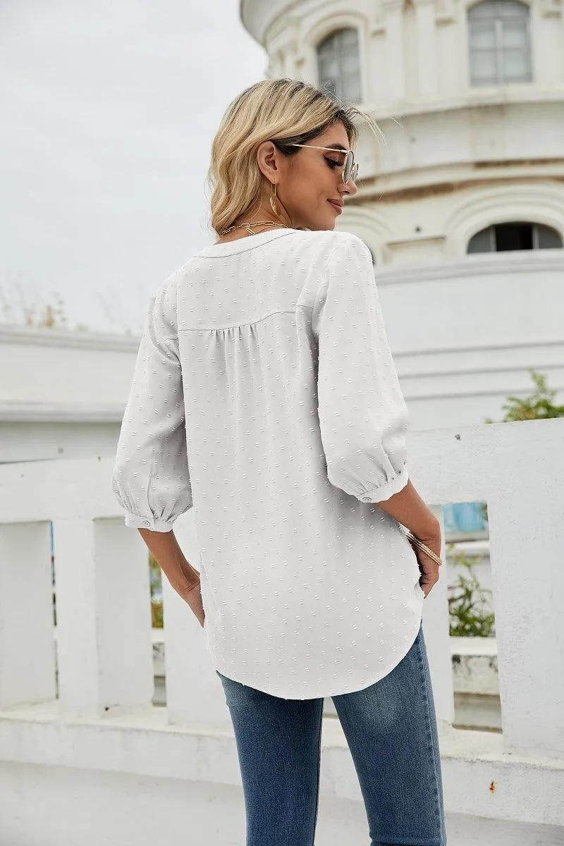Mindset Is Everything Three Quarter Sleeve Blouse