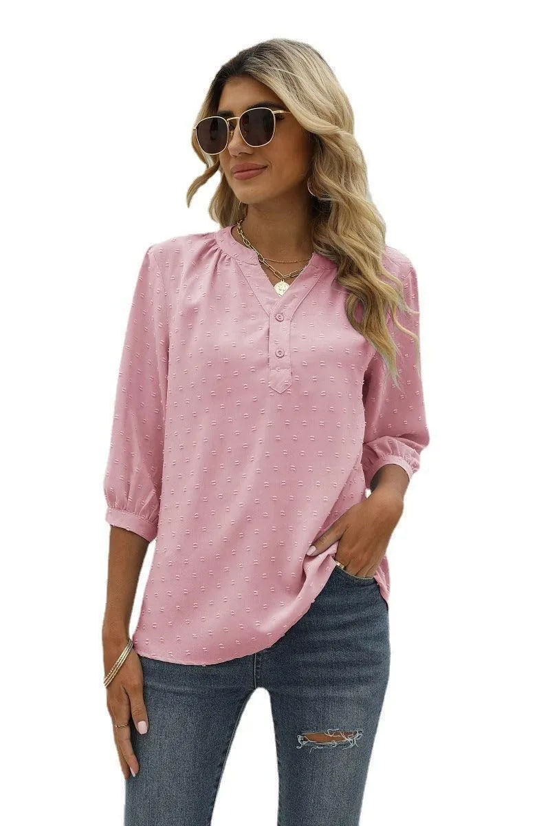 Mindset Is Everything Three Quarter Sleeve Blouse
