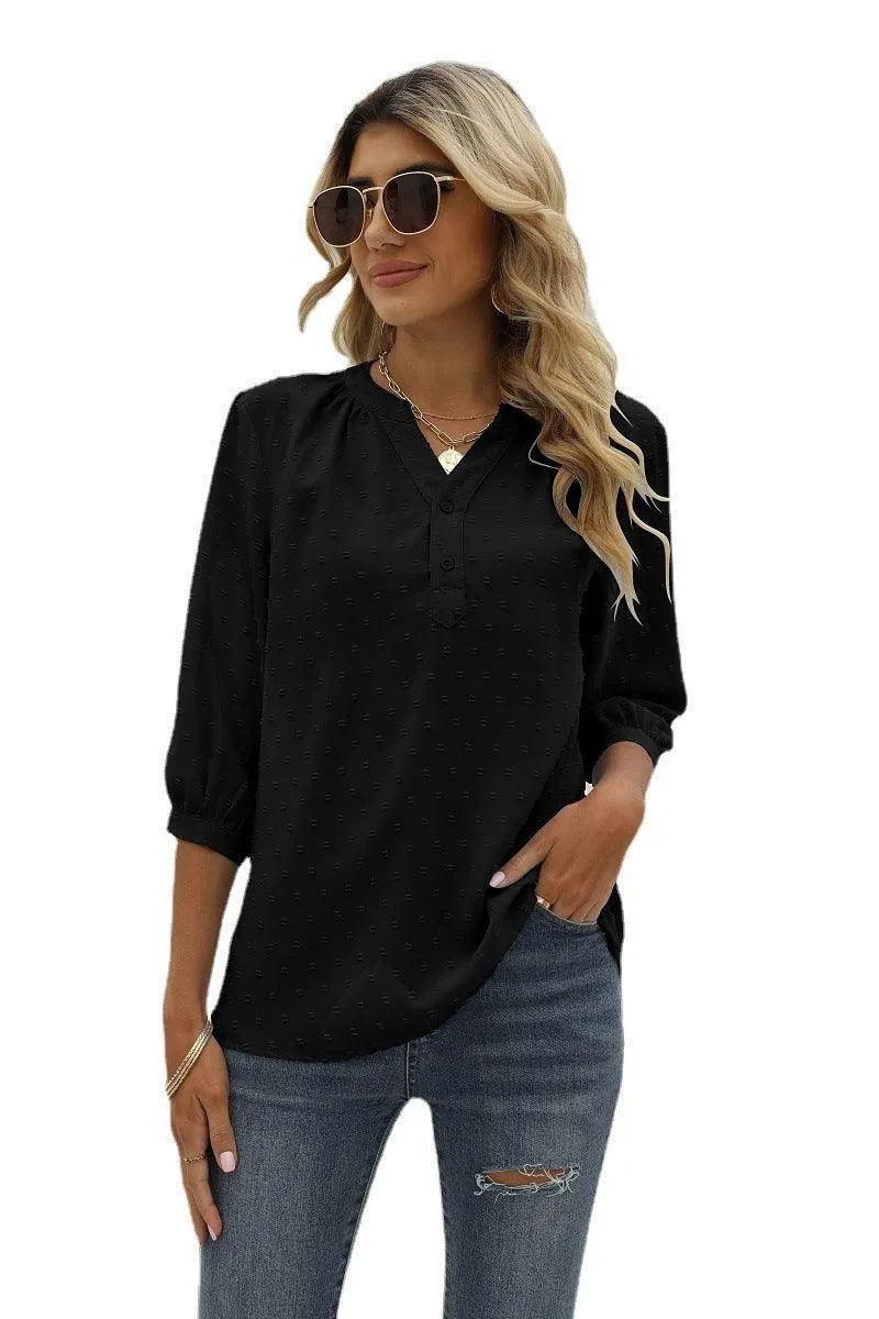 Mindset Is Everything Three Quarter Sleeve Blouse