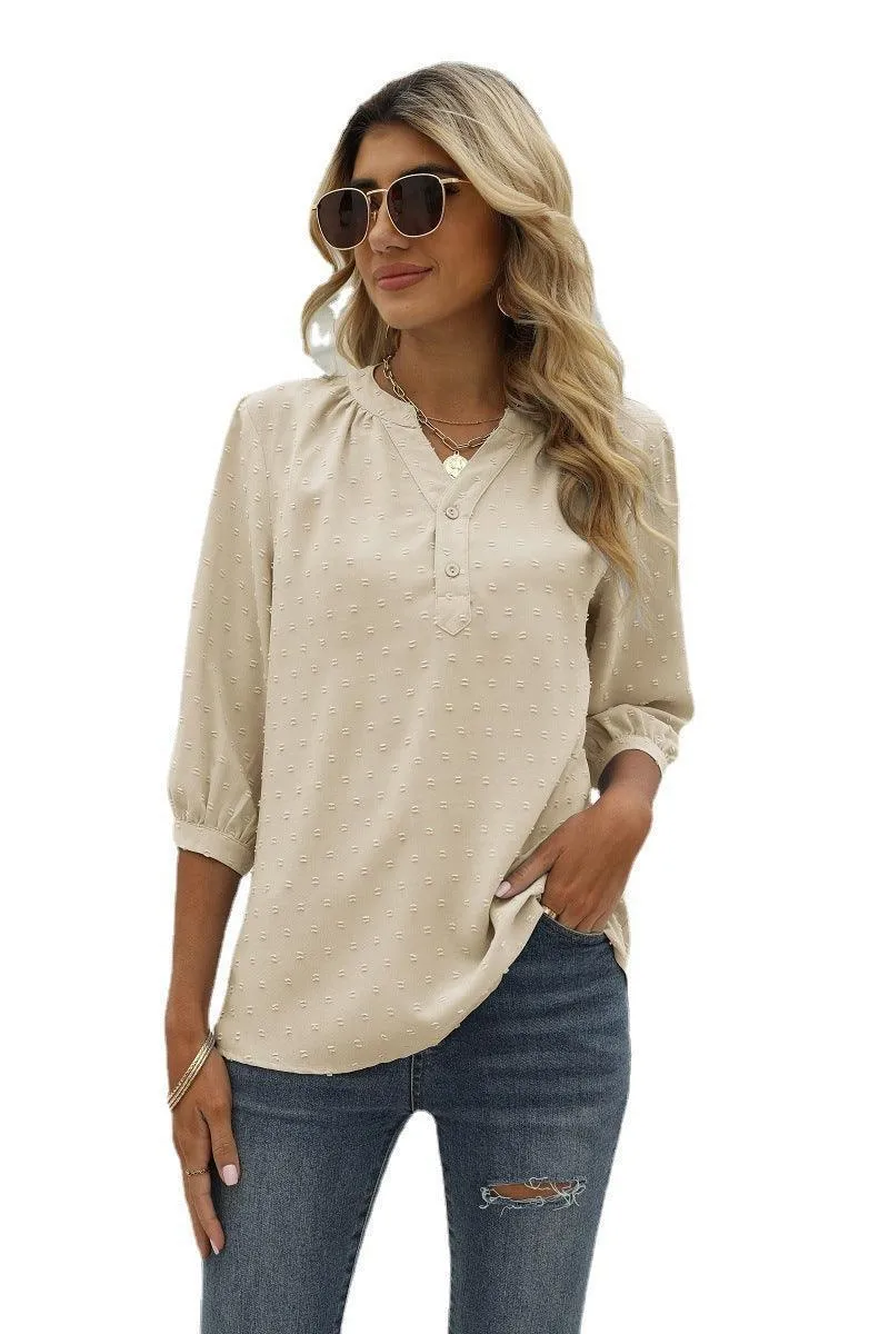Mindset Is Everything Three Quarter Sleeve Blouse