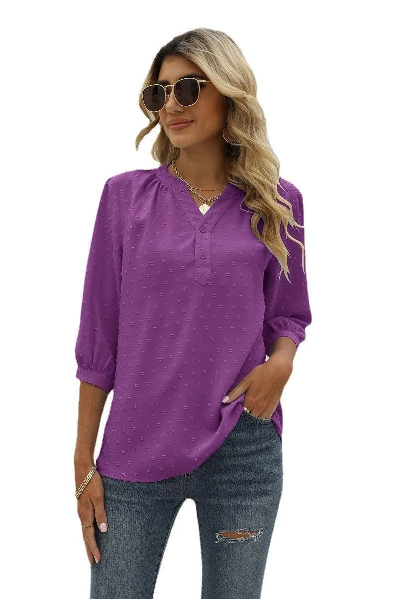 Mindset Is Everything Three Quarter Sleeve Blouse