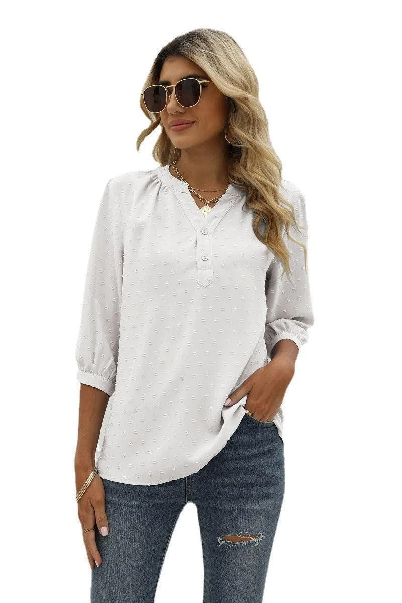 Mindset Is Everything Three Quarter Sleeve Blouse