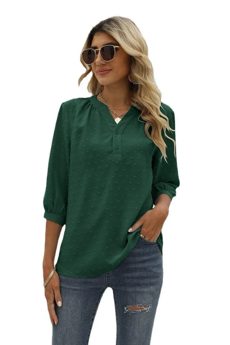 Mindset Is Everything Three Quarter Sleeve Blouse