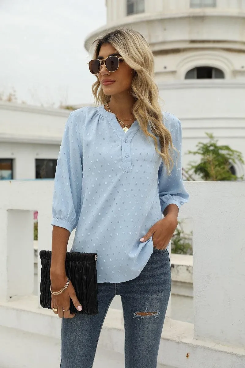 Mindset Is Everything Three Quarter Sleeve Blouse