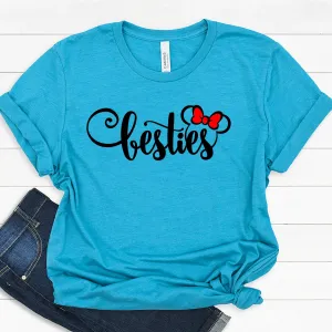 Minnie Mouse Besties Adult T Shirt- Disney Friends Matching Shirts