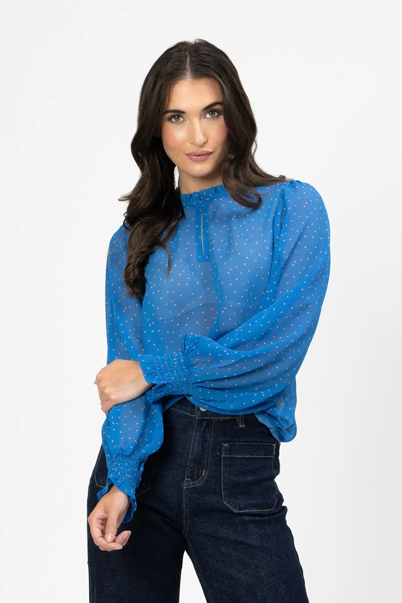 Movement Blouse - True Blue