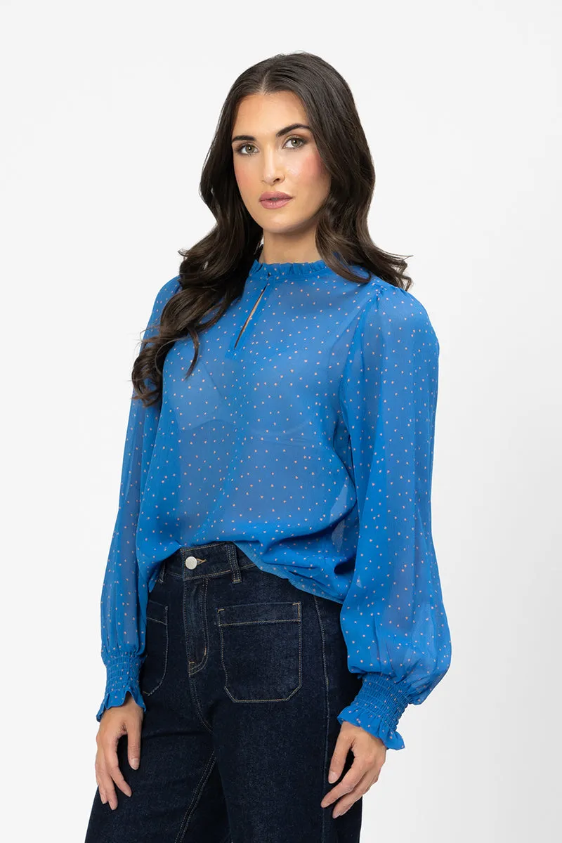 Movement Blouse - True Blue