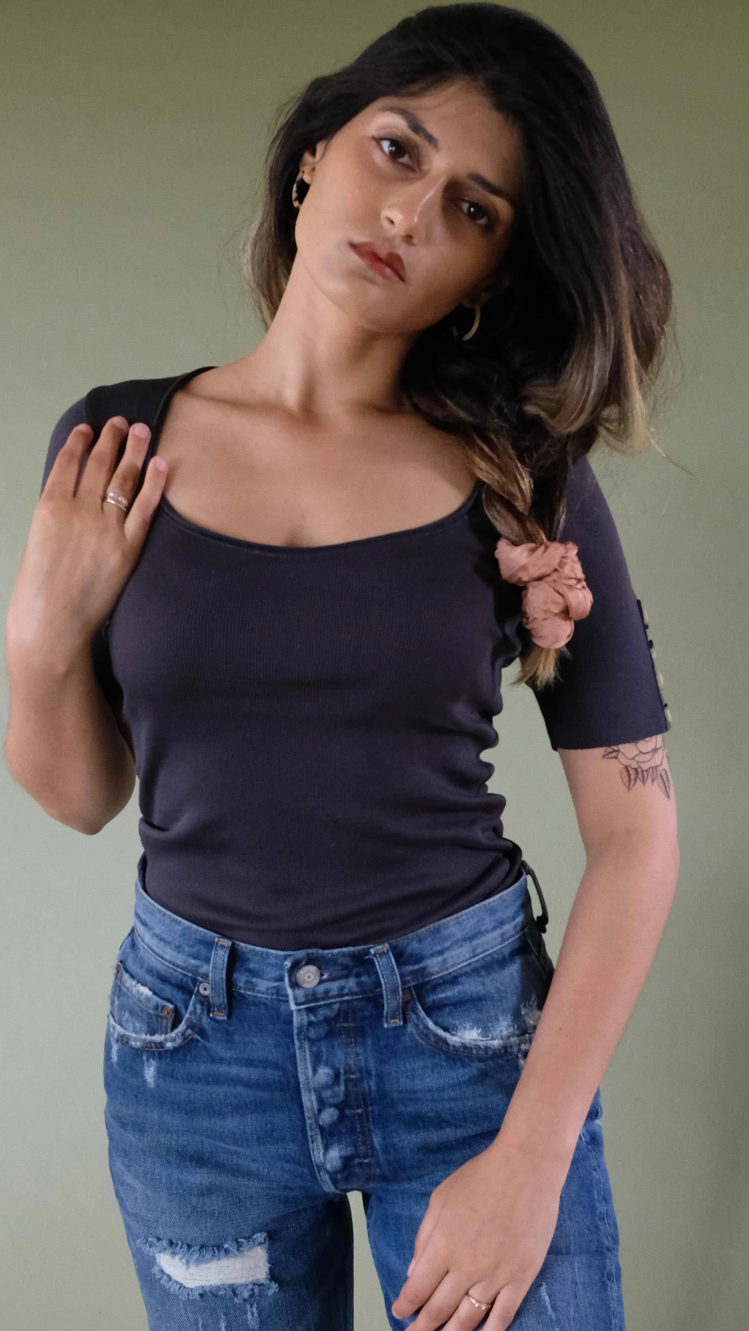 Nation Ltd Eris Sweetheart Tee in Black