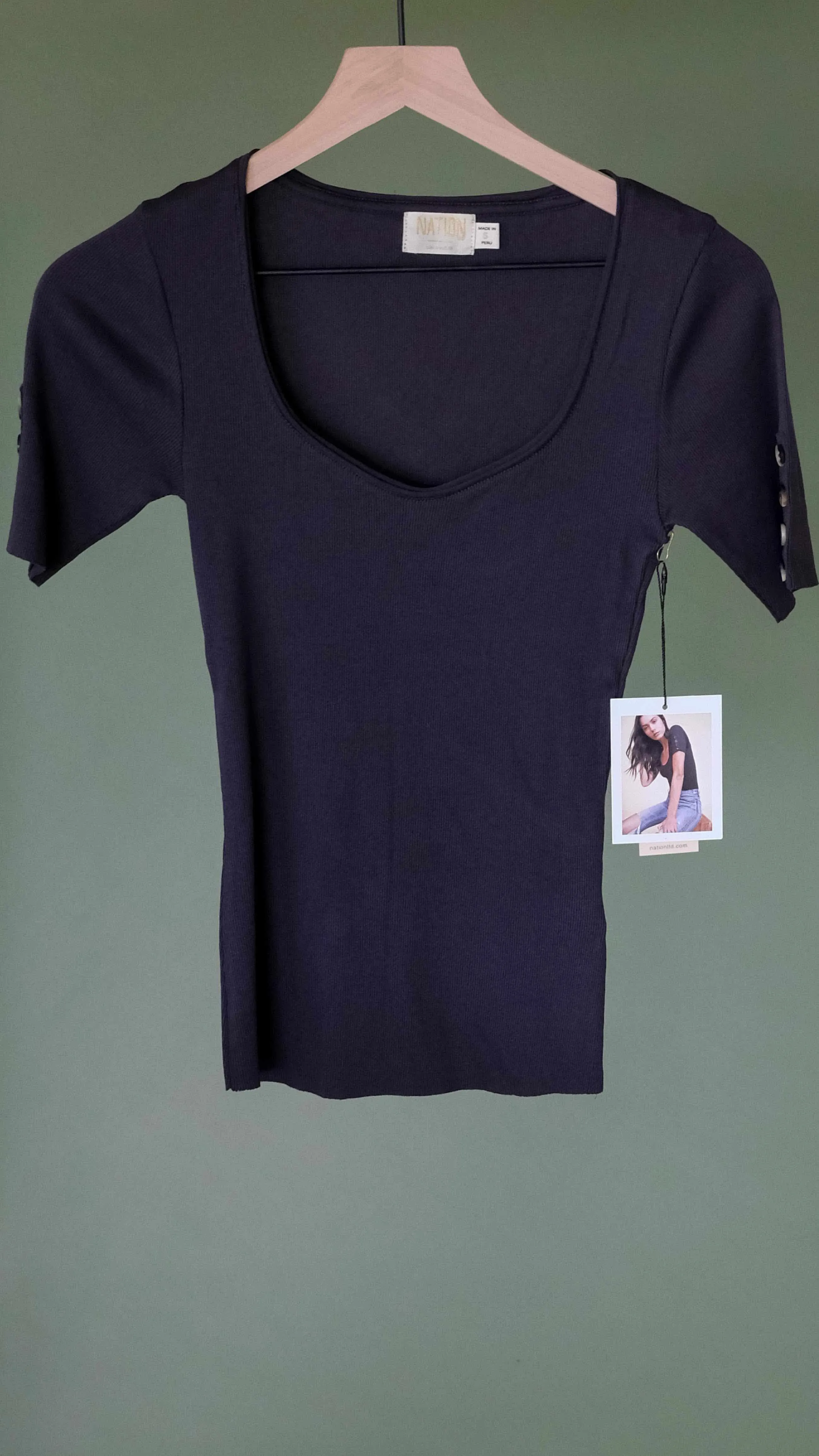 Nation Ltd Eris Sweetheart Tee in Black