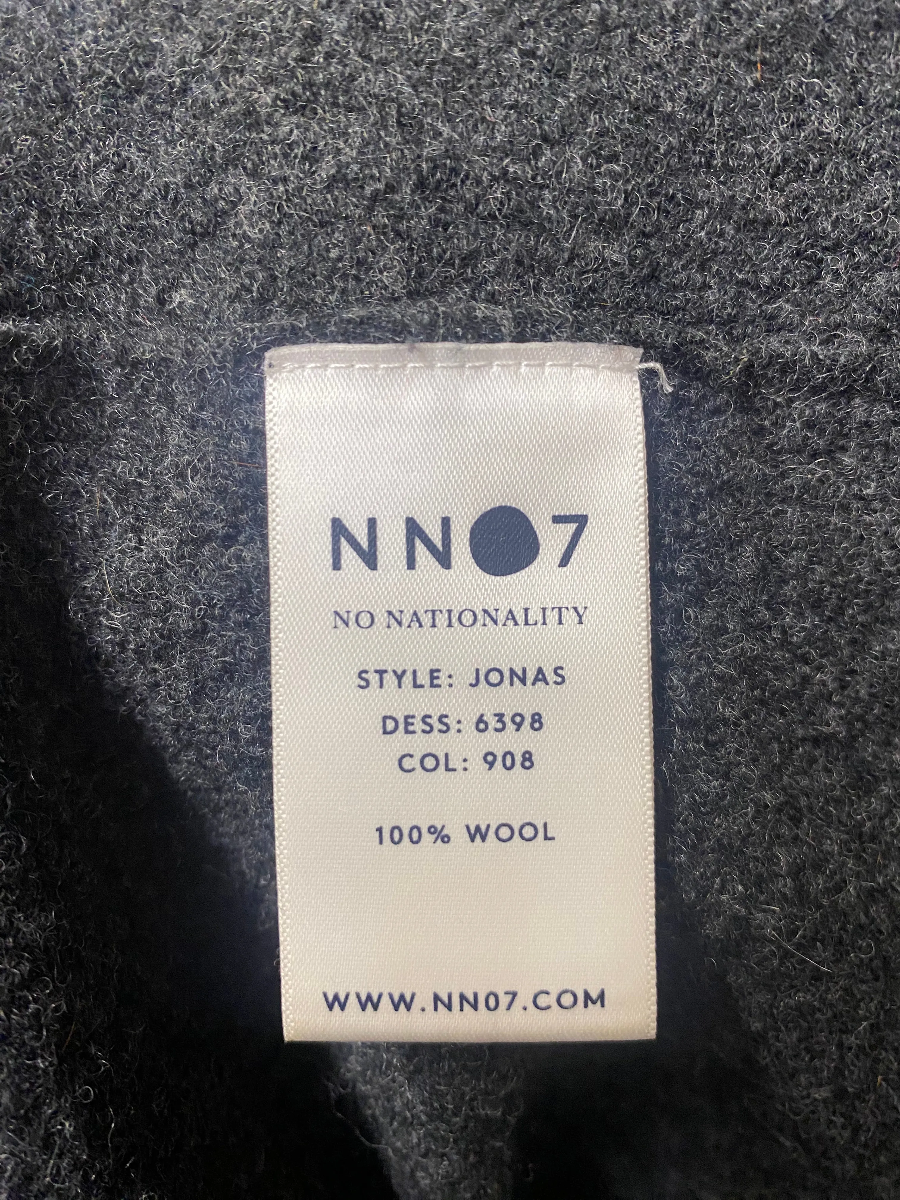 NN07 No Nationality Grey Boiled Wool Jonas Overshirt Medium