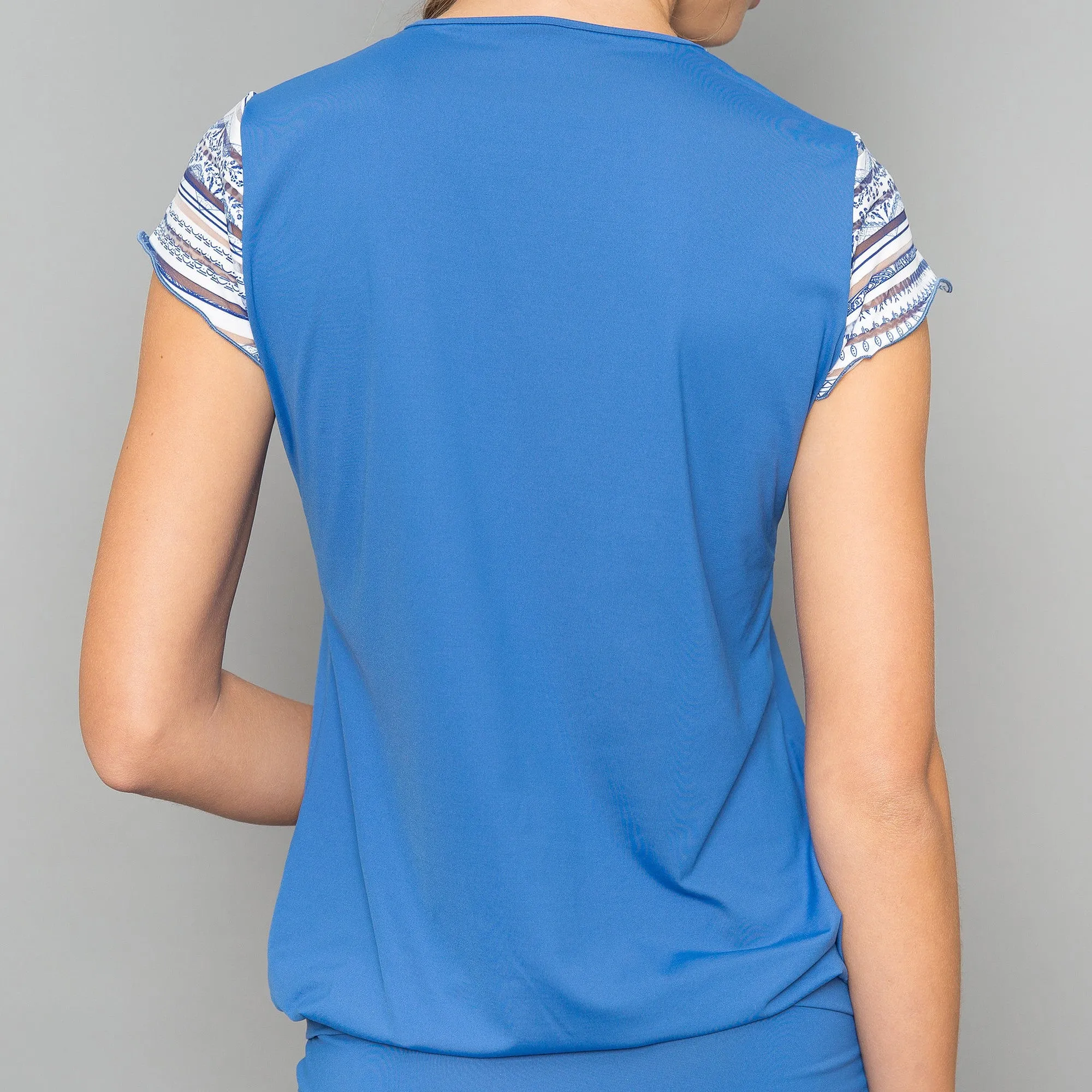 Nordica Cap-Sleeve (banded-hem-blue)