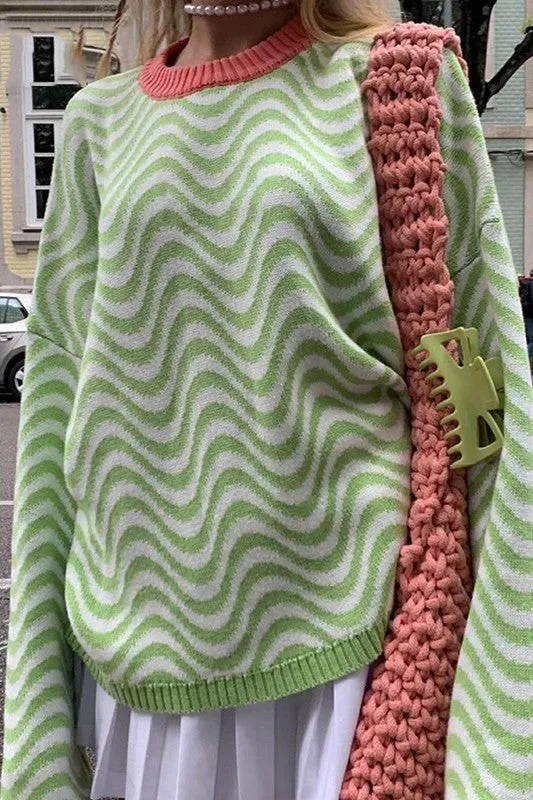 On My Wavelength Crewneck Sweater