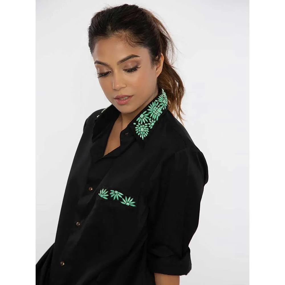 Pallavi Swadi Spring Green Floral Shirt