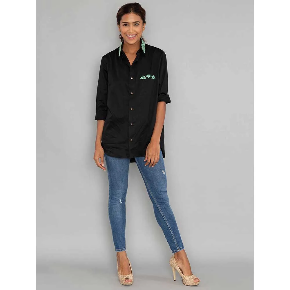Pallavi Swadi Spring Green Floral Shirt