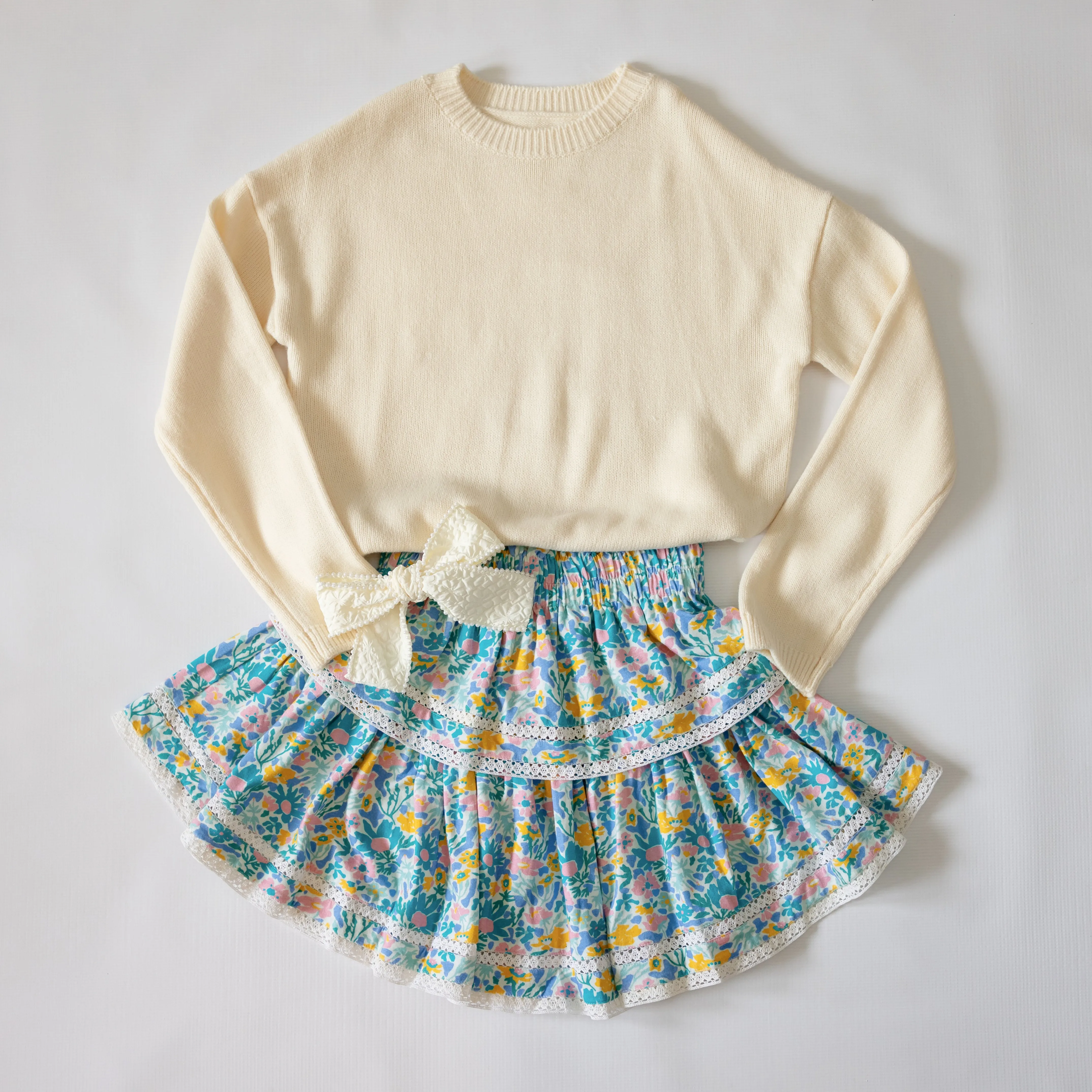 Phoebe Girls Sweater - Cream