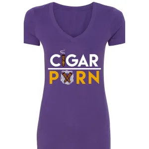 Purple Cigar Pxrn Women's V-Neck T-Shirt