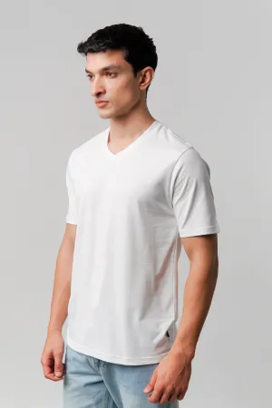 Regular Fit V-Neck T-Shirt - White