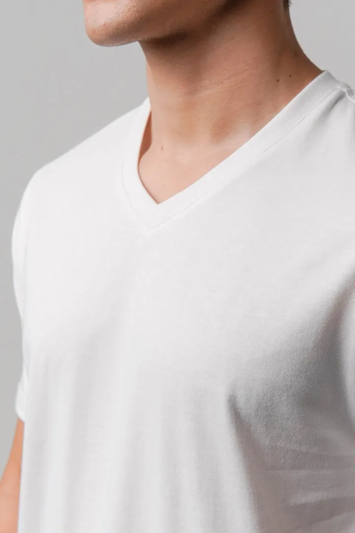 Regular Fit V-Neck T-Shirt - White