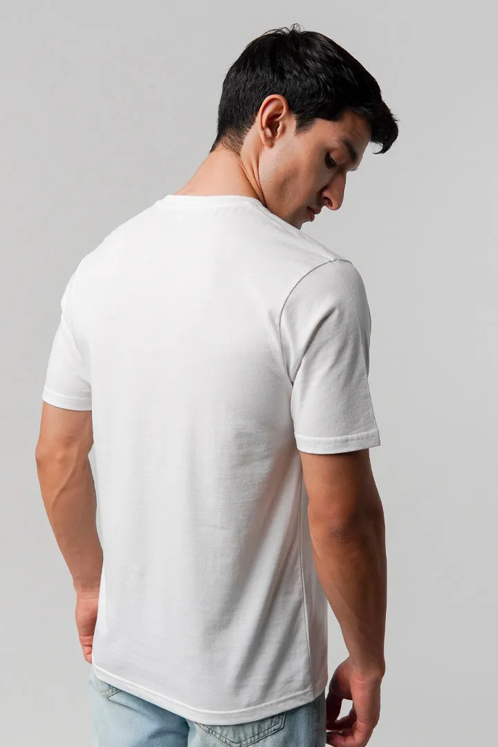 Regular Fit V-Neck T-Shirt - White