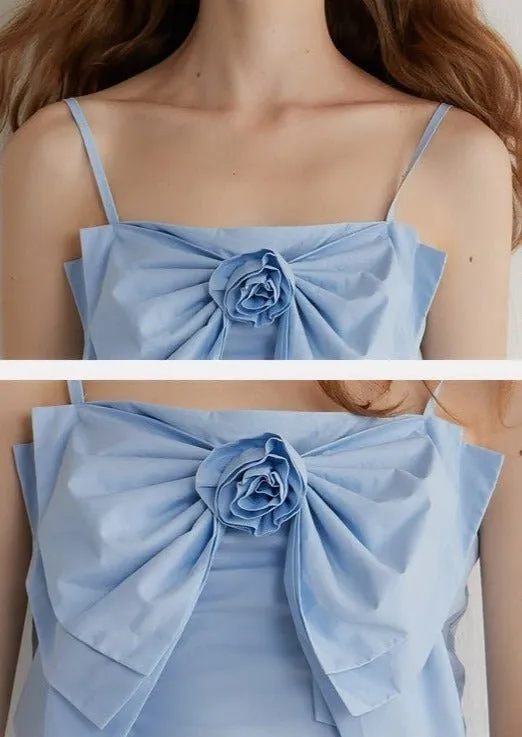 RIBBON DESIGN BLUE CAMISOLE