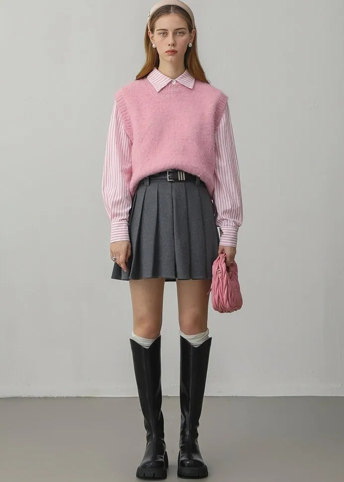 ROUND NECK KNIT VEST
